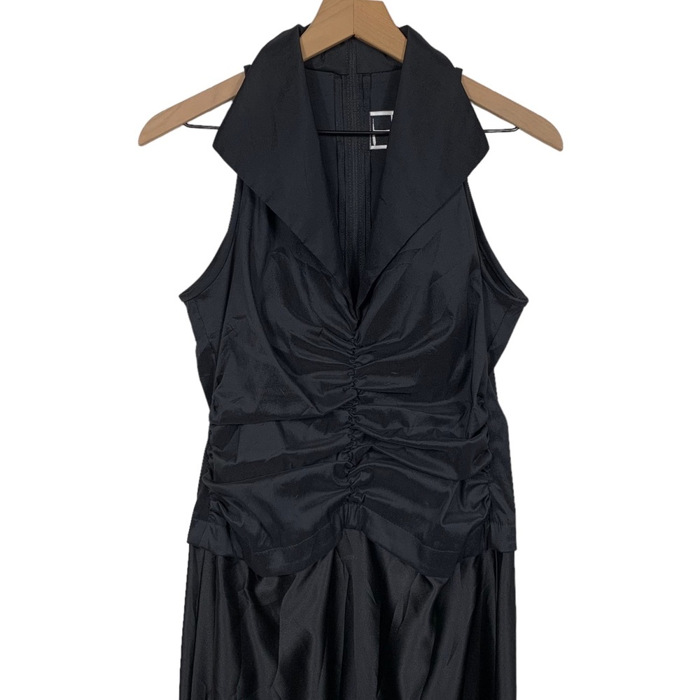 Vintage Tadashi Shoji Black Tuxedo Evening Gown - Picture 5 of 10